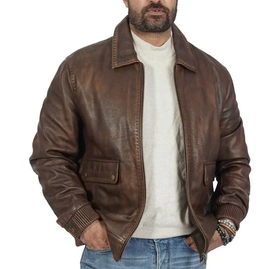 Callister Bomber Leather Jacket Boston Harbour