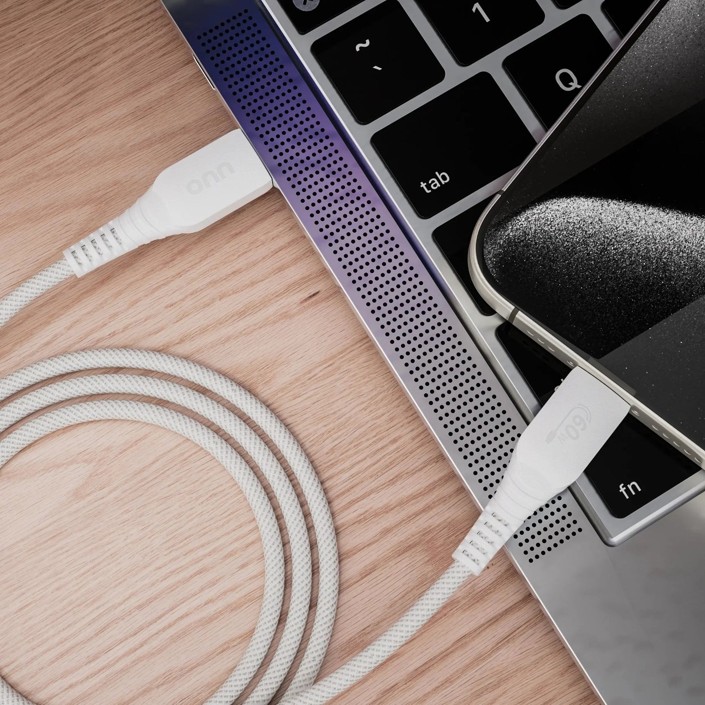 3Ft USB-C to USB-C Braided Charging Cable, Fast Charging, USB-IF Certified, White - Compatible with Iphone 17/16/15 Series, Samsung Galaxy, Note, Pixel Devices Ipad Pro, & More