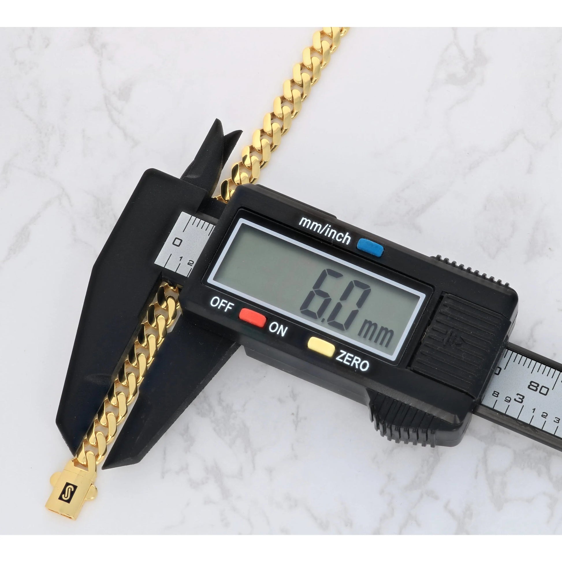 14K Real Yellow Gold Royal Monaco 6Mm Miami Cuban Link Necklace (16"-30") Italian Jewelry for Men & Women