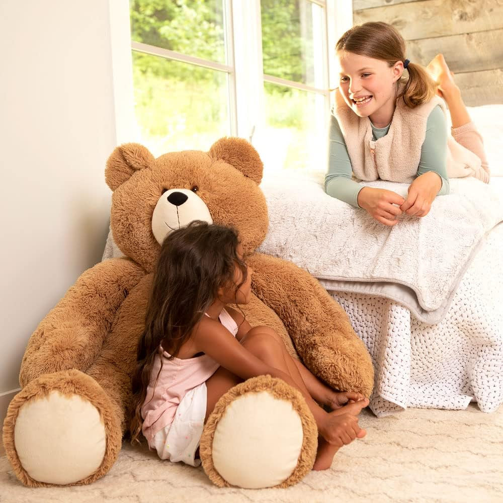 4FT Large Stuffed Animals | Giant Teddy Bear Stuffed in USA with 100% Recycled Filling | Each Plush Saves 200 Plastic Bottles from Landfills