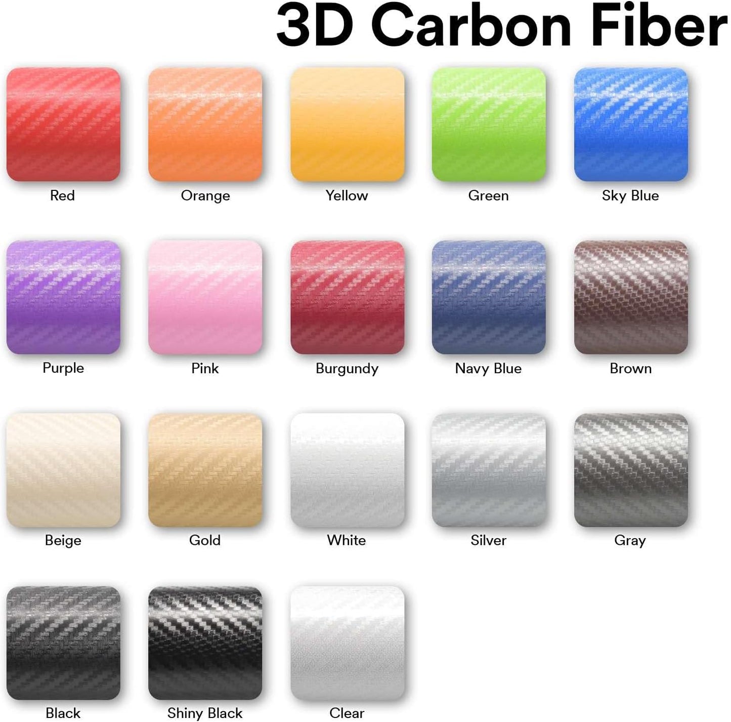 36"X60" (3Ftx5Ft) Green 3D Carbon Fiber Textured Matte Flat Vinyl Wrap Auto Car Sticker Decal Film Sheet Bubble Free Air Release Technology with Tool Kit