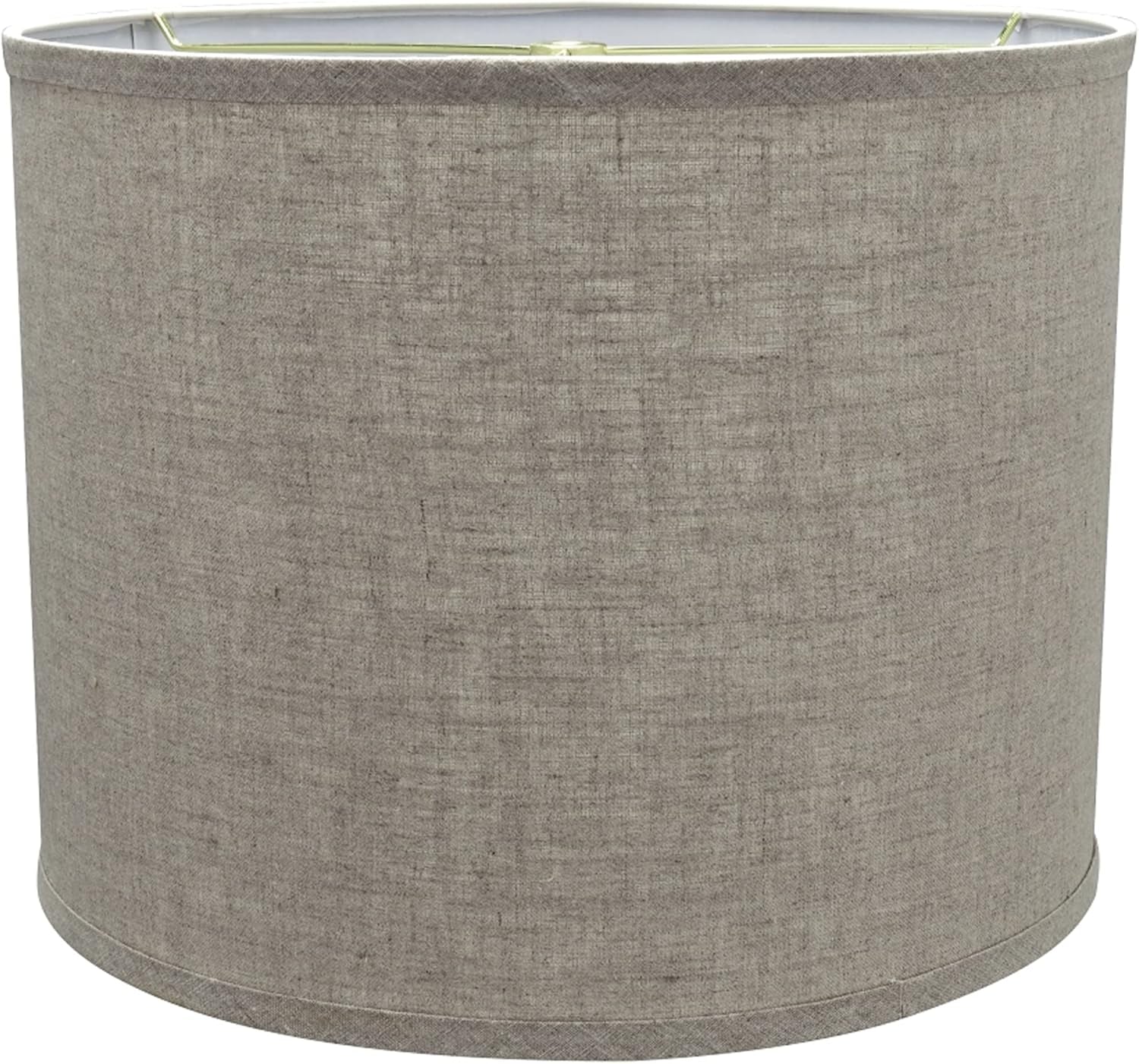 31037 Transitional Hardback Drum (Cylinder) Shape Spider Construction Lamp Shade in Grey, 14" Wide (14" X 14" X 11"),Light Grey