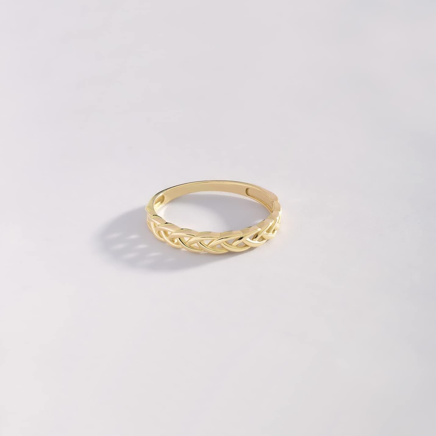 14K Solid Gold Stackable Ring for Women