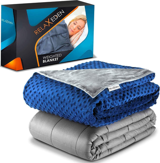 Adult Weighted Blanket W/Removable, Washable Duvet Cover| 30 Lbs, 80”X 87” Size| Heavy Glass Micro-Beads| Supreme Sleeping Comfort for Adults| Hot & Cold Sleeping| 100% Soft Cotton Build