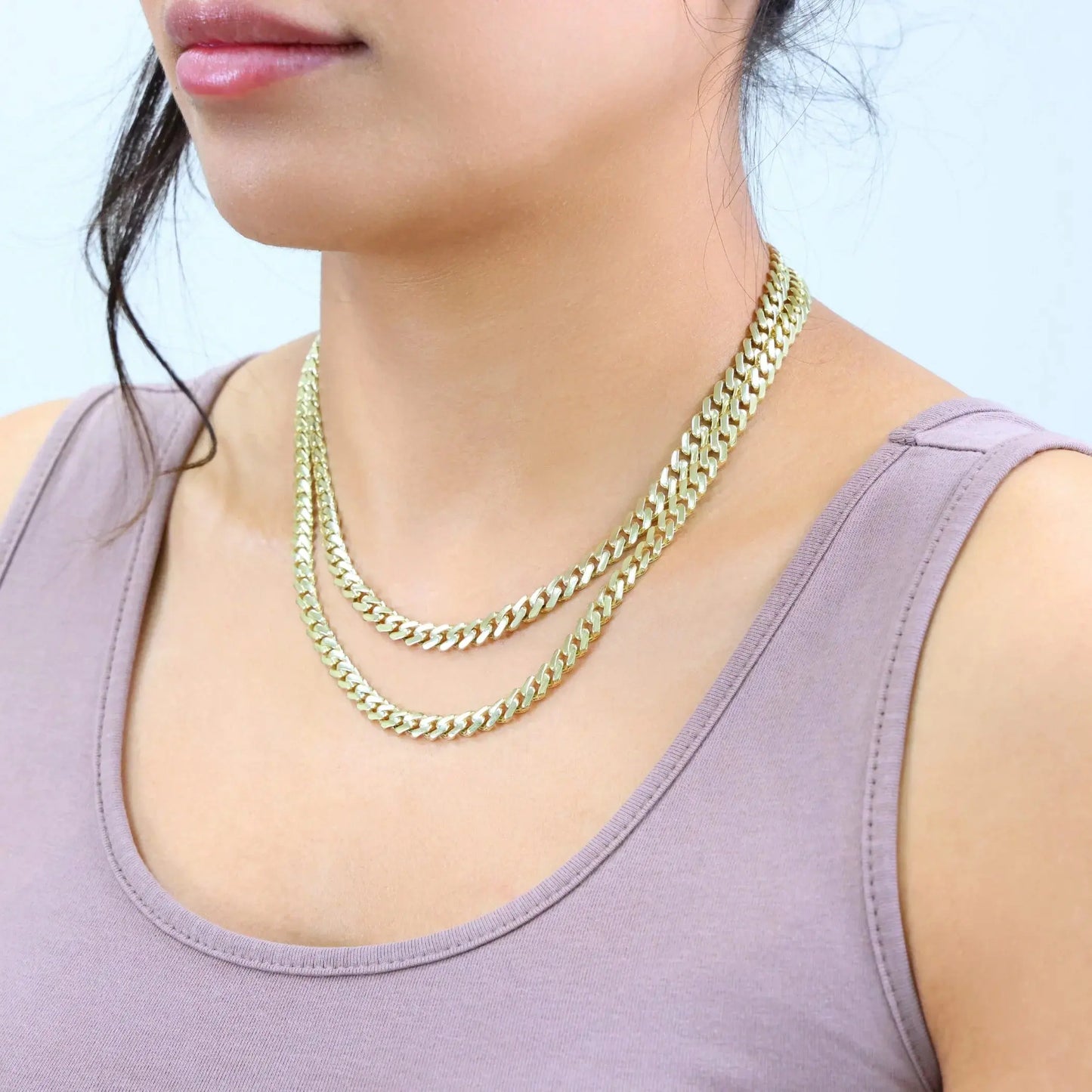 14K Real Yellow Gold Royal Monaco 6Mm Miami Cuban Link Necklace (16"-30") Italian Jewelry for Men & Women