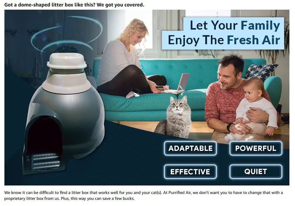 Air Purifier + Dome Adapter Bundle Purrified Air