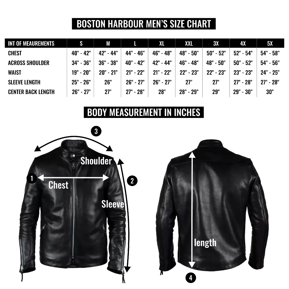 Ace Biker Leather Jacket Boston Harbour