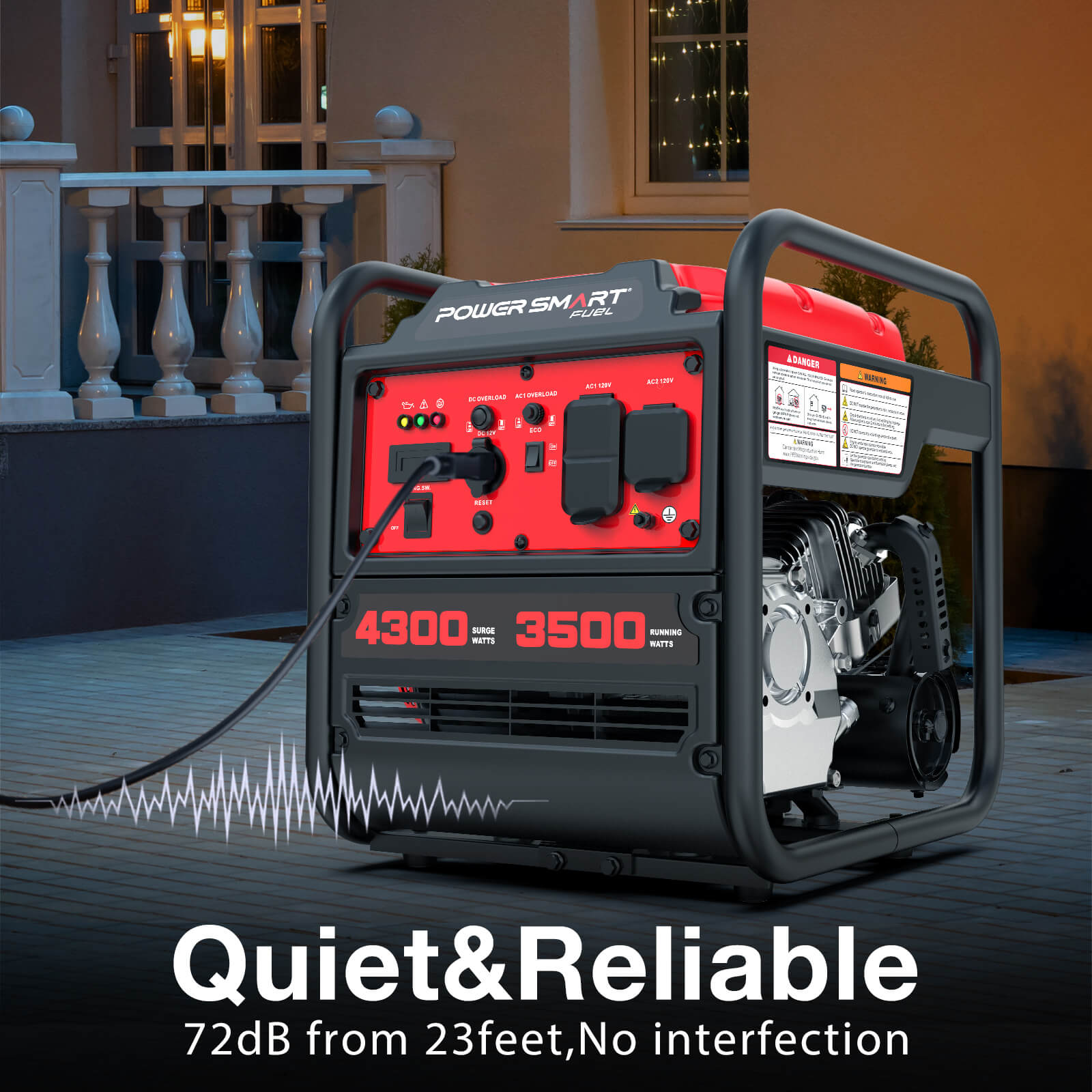 4300W Open Frame Gas Inverter Generator DB5041 PowerSmart