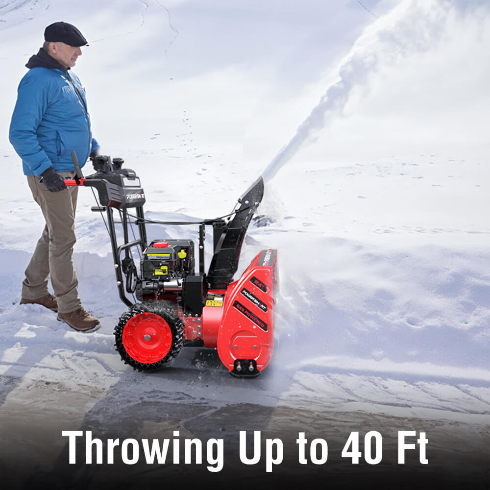 24'' 252cc Two Stage Self-Propelled Gas Snow Blower w/ Electric Start DB7109 (Web Exclusive) PowerSmart