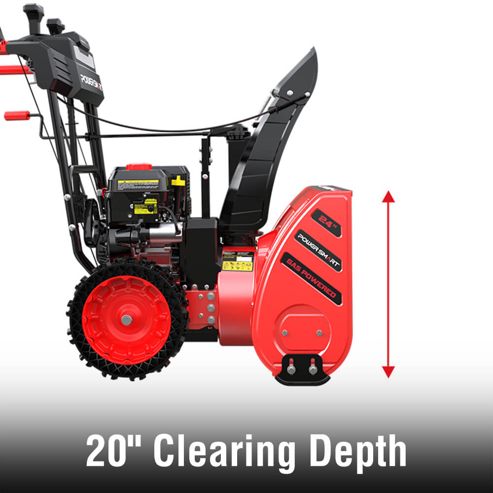 24'' 252cc Two Stage Self-Propelled Gas Snow Blower w/ Electric Start DB7109 (Web Exclusive) PowerSmart