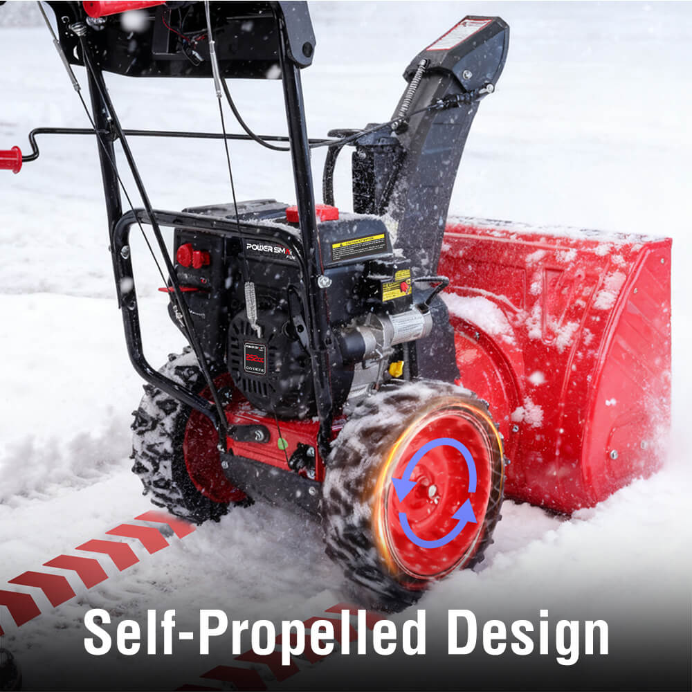 24'' 252cc Two Stage Self-Propelled Gas Snow Blower w/ Electric Start DB7109 (Web Exclusive) PowerSmart