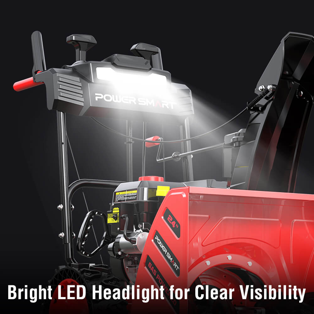 24'' 252cc Two Stage Self-Propelled Gas Snow Blower w/ Electric Start DB7109 (Web Exclusive) PowerSmart