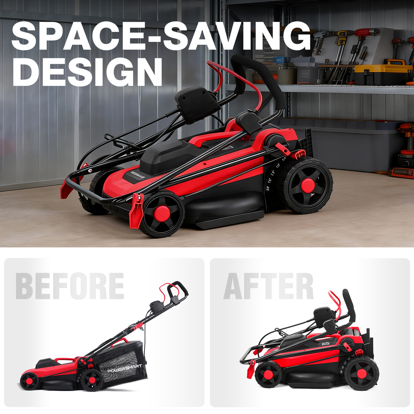 14" 15Amp Electric Corderd Push Lawn Mower DB8015 PowerSmart