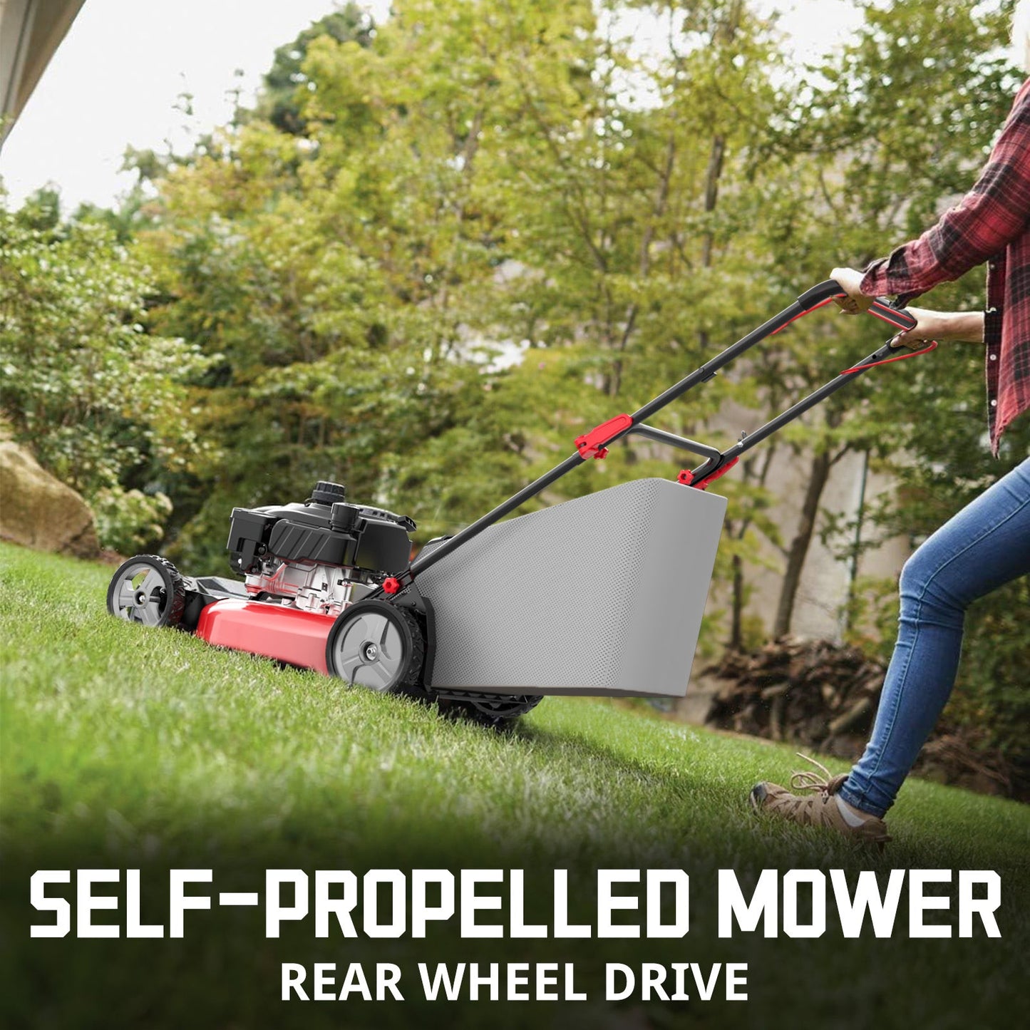 22'' 170cc Gas Self-propelled 3-in-1 Lawn Mower DB8622S PowerSmart