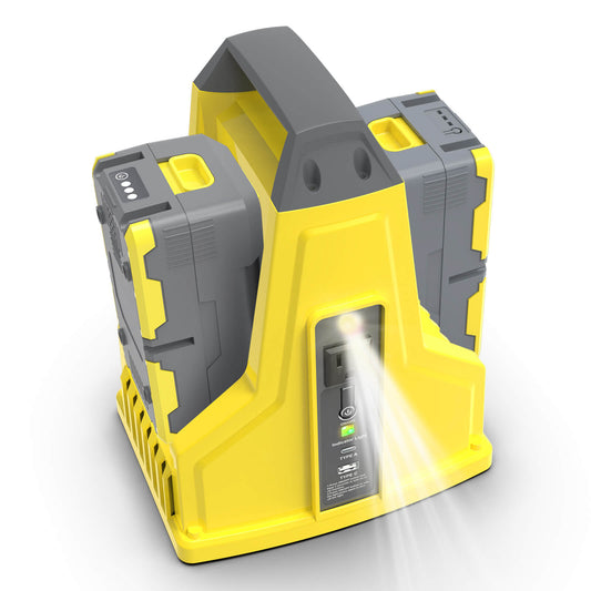 300W 40V Battery Power Inverter with 2x 4.0Ah Battery and Charger DB9801B PowerSmart