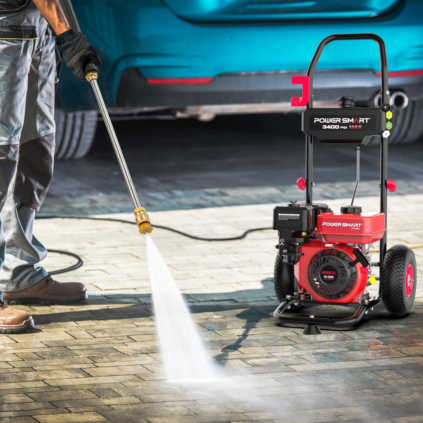 3400PSI 2.5GPM 212cc Gas Pressure Washer DL1034A PowerSmart