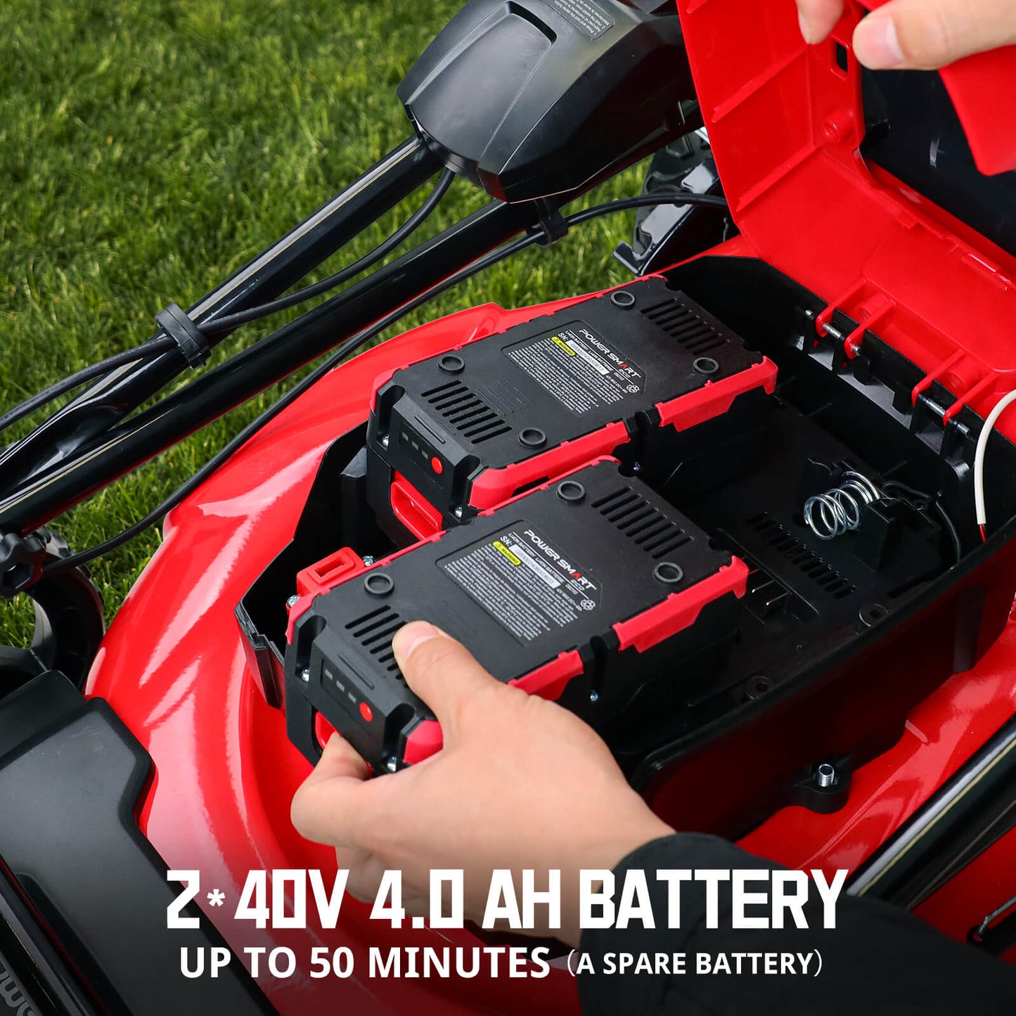 40V 21" Cordless Push Lawn Mower w/ Two 40V Batteries MB2400B PowerSmart