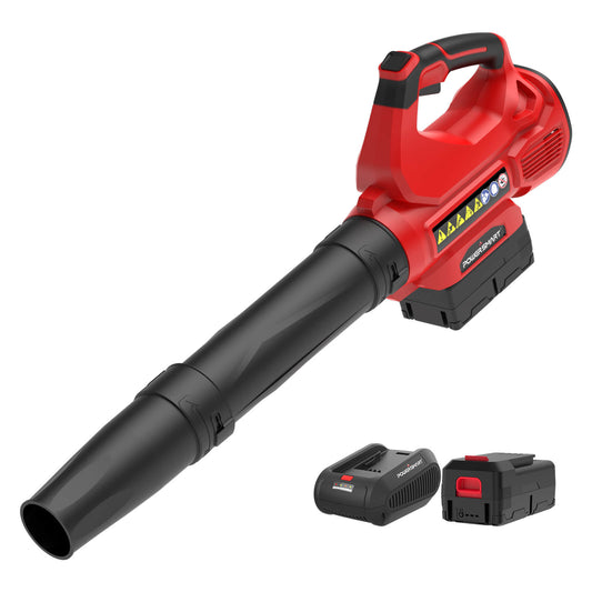 450CFM Cordless Leaf Blower w/ 40V 4.0Ah Battery and Charger MB2450A PowerSmart