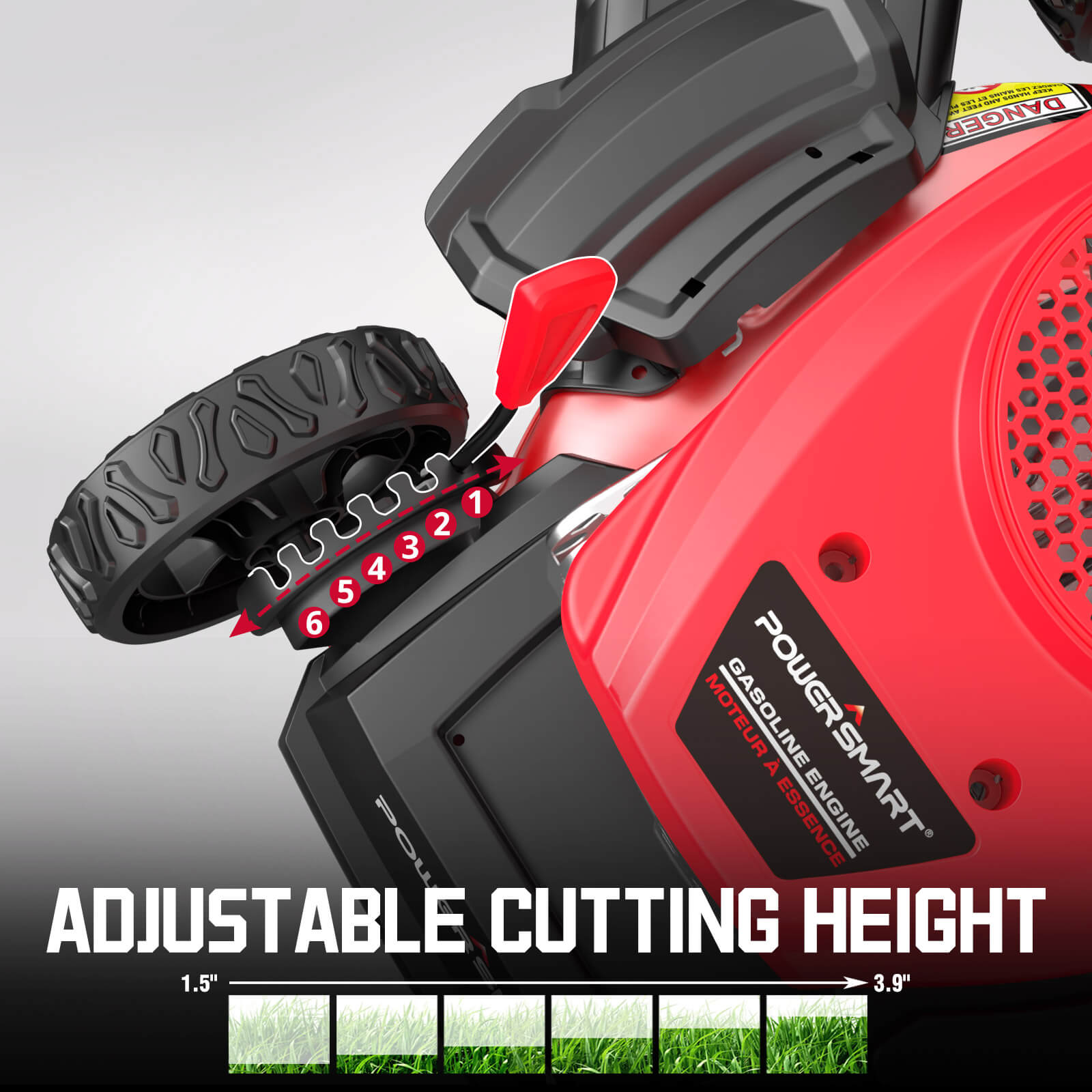 17" 144cc Gas Push 3-in-1 Lawn Mower DV8618P PowerSmart