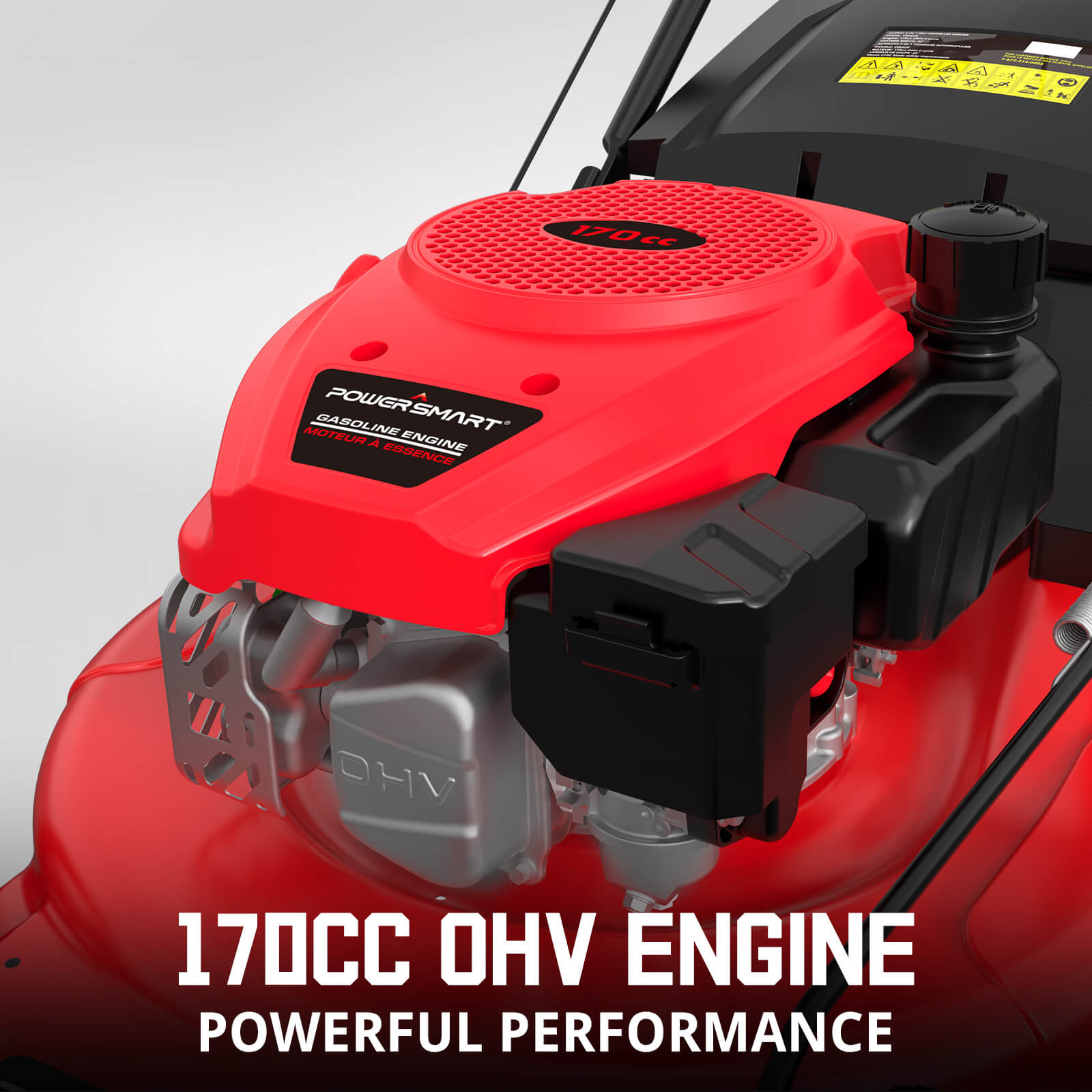 22" 170cc Gas Self-Propelled 3-in-1 Lawn Mower V8622S1 PowerSmart