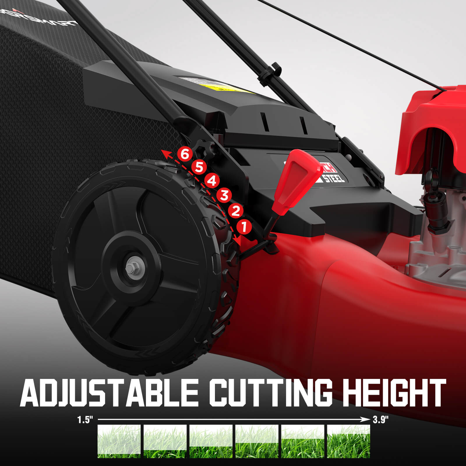 22" 170cc Gas Self-Propelled 3-in-1 Lawn Mower & String Trimmer Combo Kit V8622S1+PS4532 PowerSmart