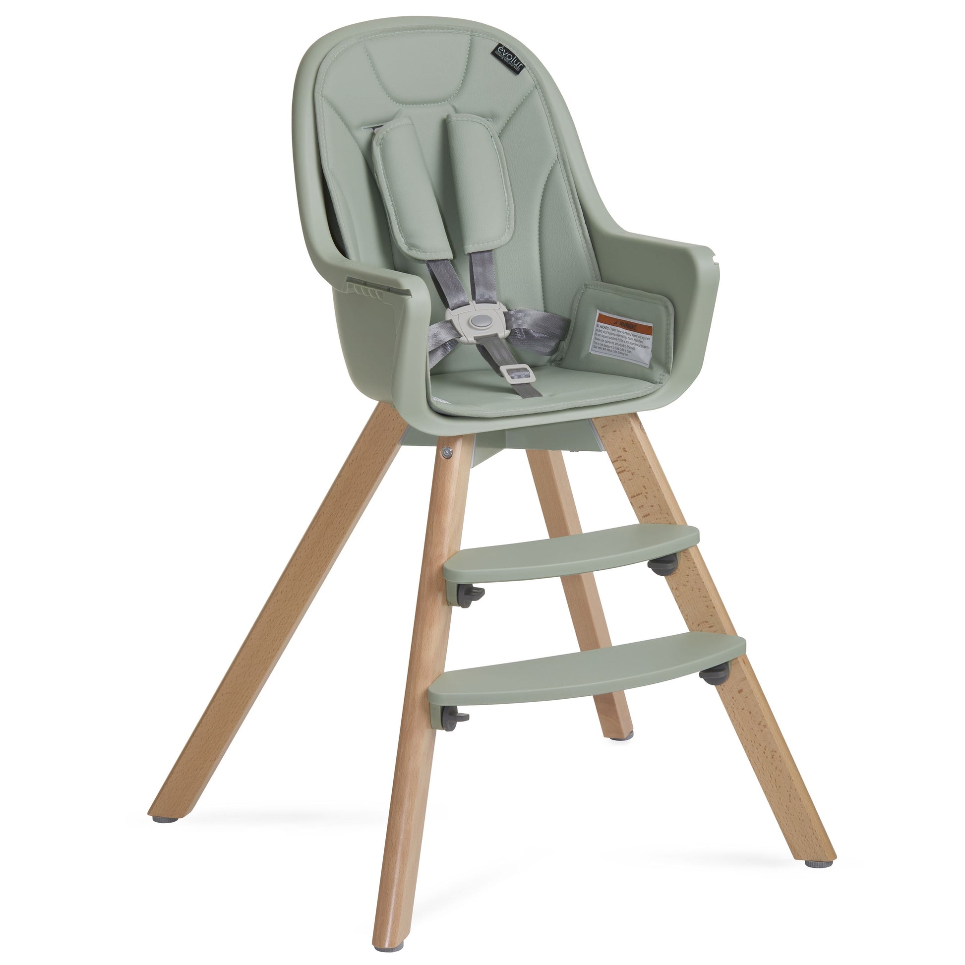 Zoodle 2-In-1 High Chair Booster Feeding Chair with Modern Design, Sage Green (Model #254)