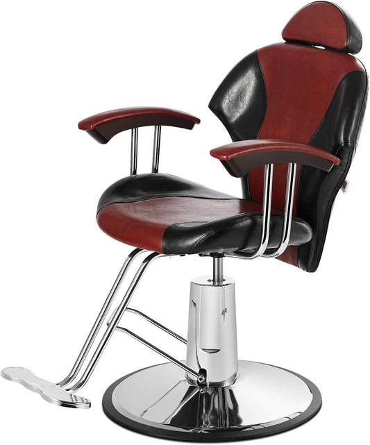 Barber Chairs, All Purpose Heavy Duty Reclining Hydraulic Hair Styling Chair for Barber Shop, Hair Salon, Salon Furniture Spa Shampoo Beauty Equipment