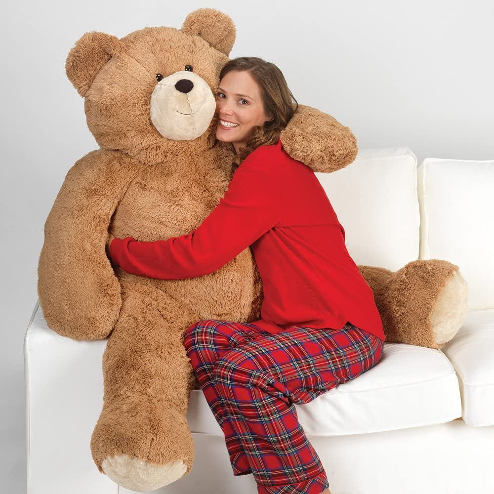 4FT Large Stuffed Animals | Giant Teddy Bear Stuffed in USA with 100% Recycled Filling | Each Plush Saves 200 Plastic Bottles from Landfills