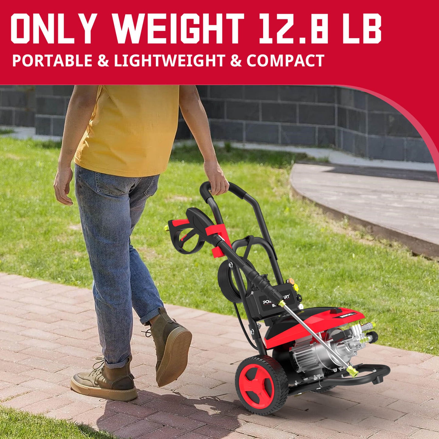 2600PSI 1.2GPM Electric Pressure Washer DB1002 PowerSmart