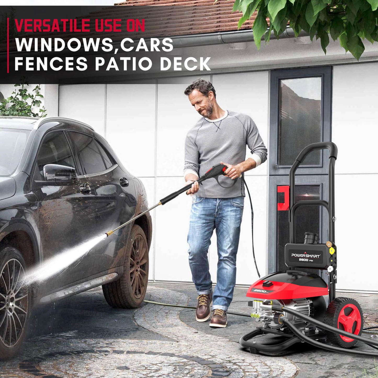 2600PSI 1.2GPM Electric Pressure Washer DB1002 PowerSmart