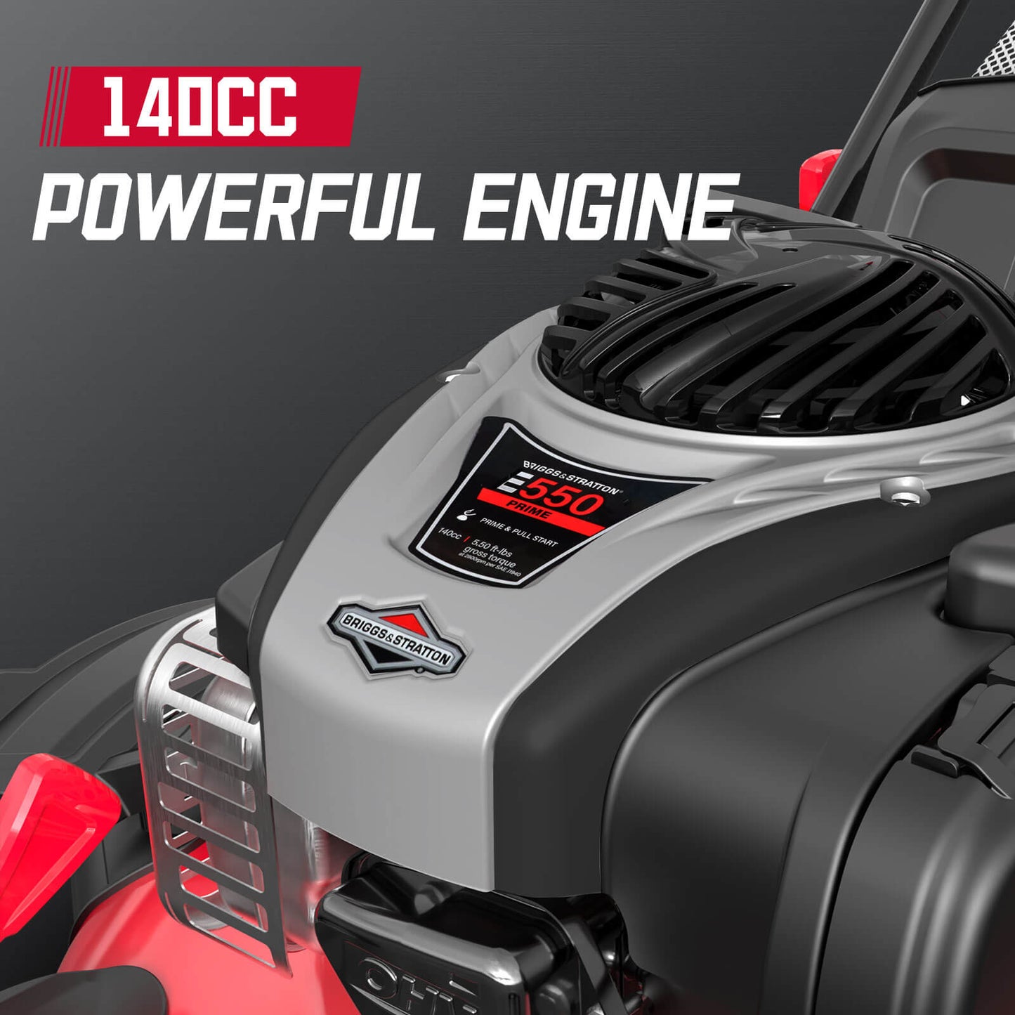 21" 140cc Gas Self-Propelled Lawn Mower with Briggs & Stratton Engine HB8622S PowerSmart