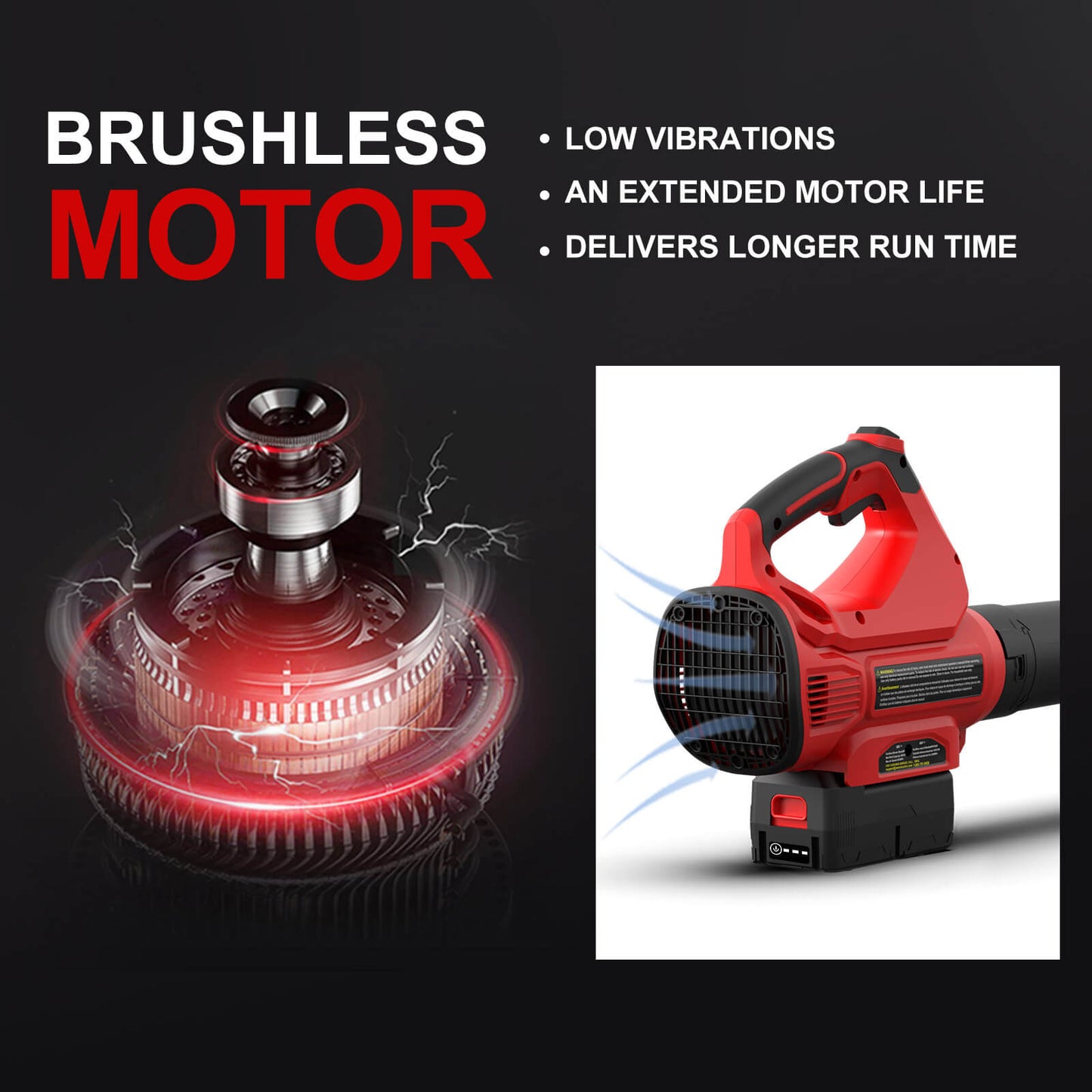 40V 17'' Cordless Lawn Mower & 40V Leaf Blower Combo Kit MB2480C PowerSmart