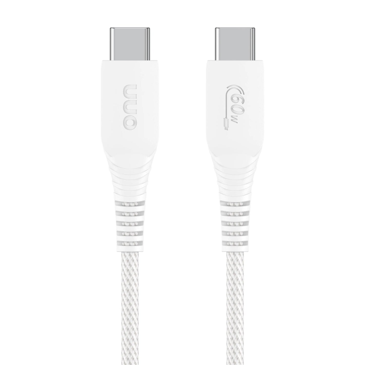 3Ft USB-C to USB-C Braided Charging Cable, Fast Charging, USB-IF Certified, White - Compatible with Iphone 17/16/15 Series, Samsung Galaxy, Note, Pixel Devices Ipad Pro, & More