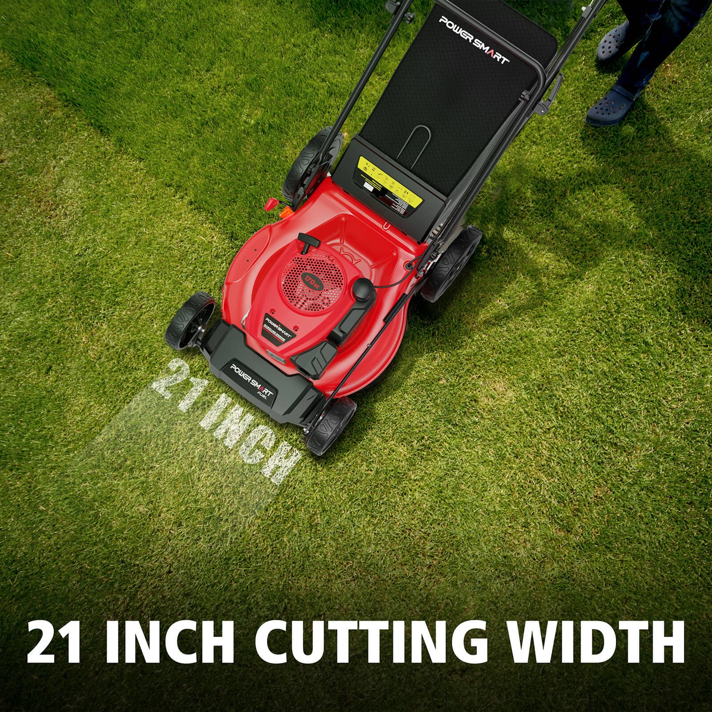 21 " 170cc Gas Self-Propelled Lawn Mower V8721S PowerSmart