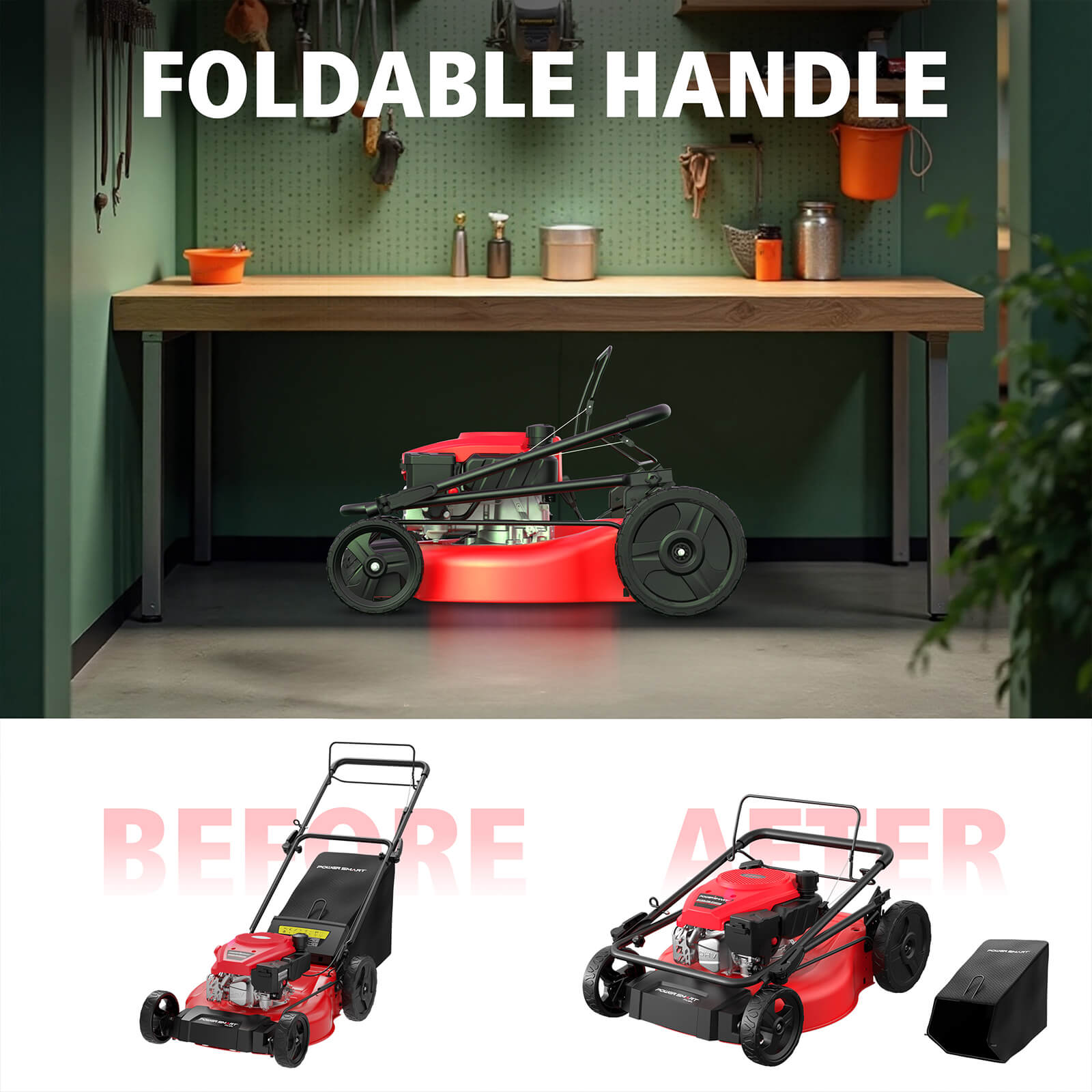 21 " 170cc Gas Self-Propelled Lawn Mower V8721S PowerSmart